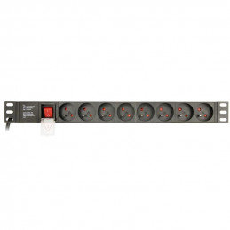19" predlžovací prívod 8x FR/SCHUKO, 16A, 3m